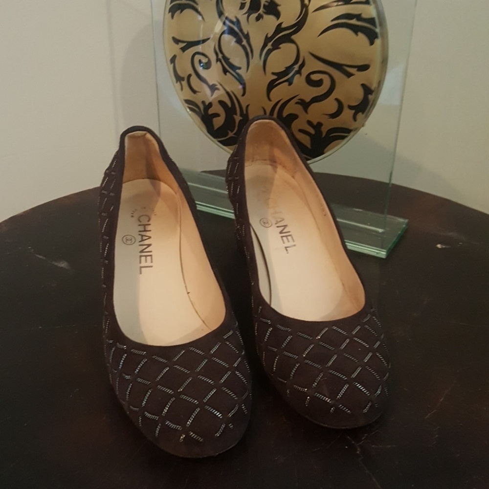 Chanel suede shoes